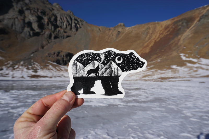 Load image into Gallery viewer, Sticker Art Set: Bear & Wolf Designs - Perfect Gifts for Art Enthusiasts!