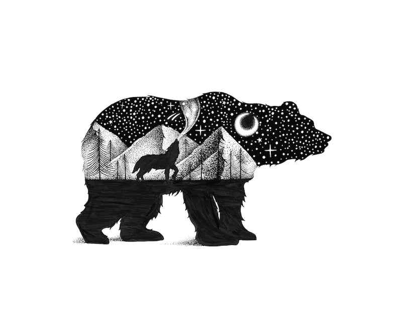 Load image into Gallery viewer, Sticker Art Set: Bear & Wolf Designs - Perfect Gifts for Art Enthusiasts!