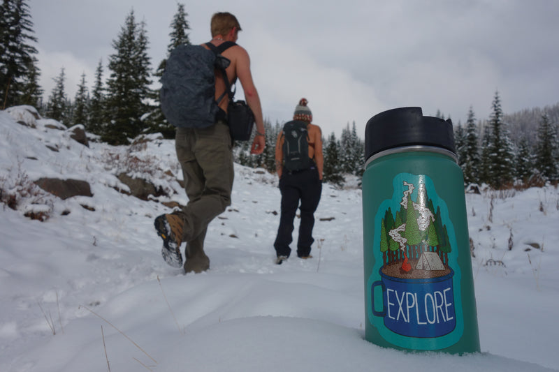 Load image into Gallery viewer, Explore the Outdoors with Sticker Art Stickers Camp Cup - Perfect for Your Adventure Lifestyle!