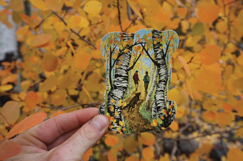 Load image into Gallery viewer, Sticker Art Sticker Art Stickers Hike Through Aspens Gifts
