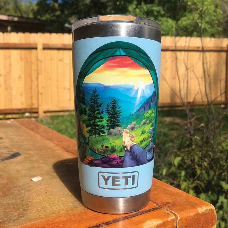 Load image into Gallery viewer, Mountain Lifestyle Sticker Art Set - Decorate with Stunning Tent View Stickers!