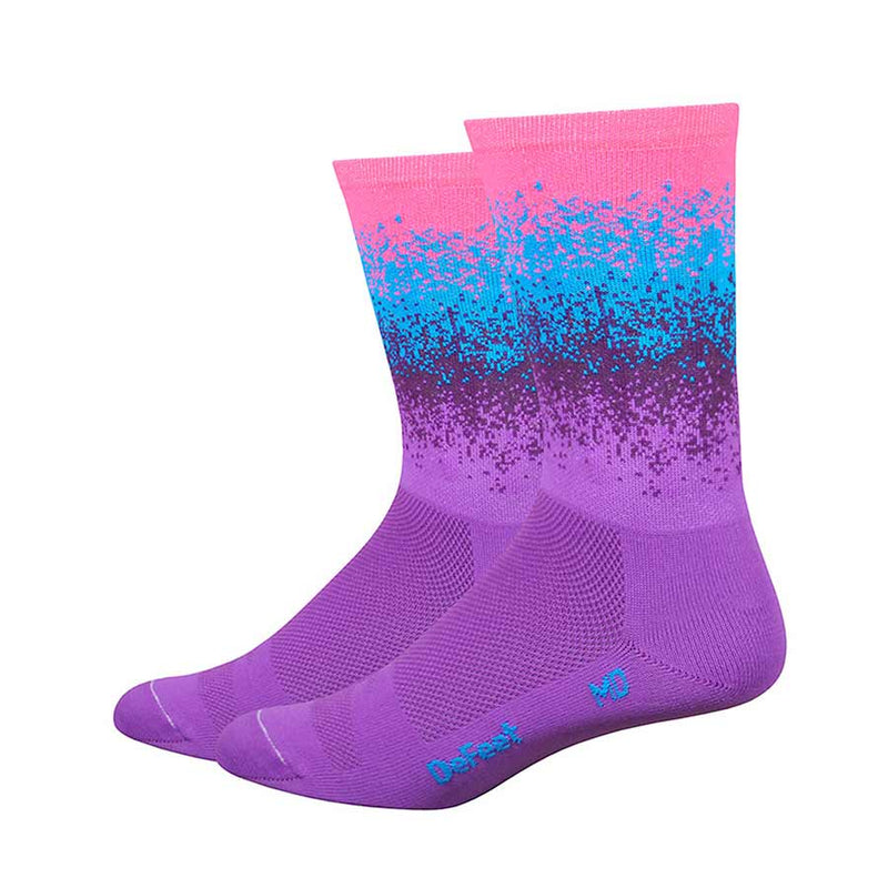 Load image into Gallery viewer, DeFeet Aireator 6" Socks Pink/Blue/Purple, L, Pair