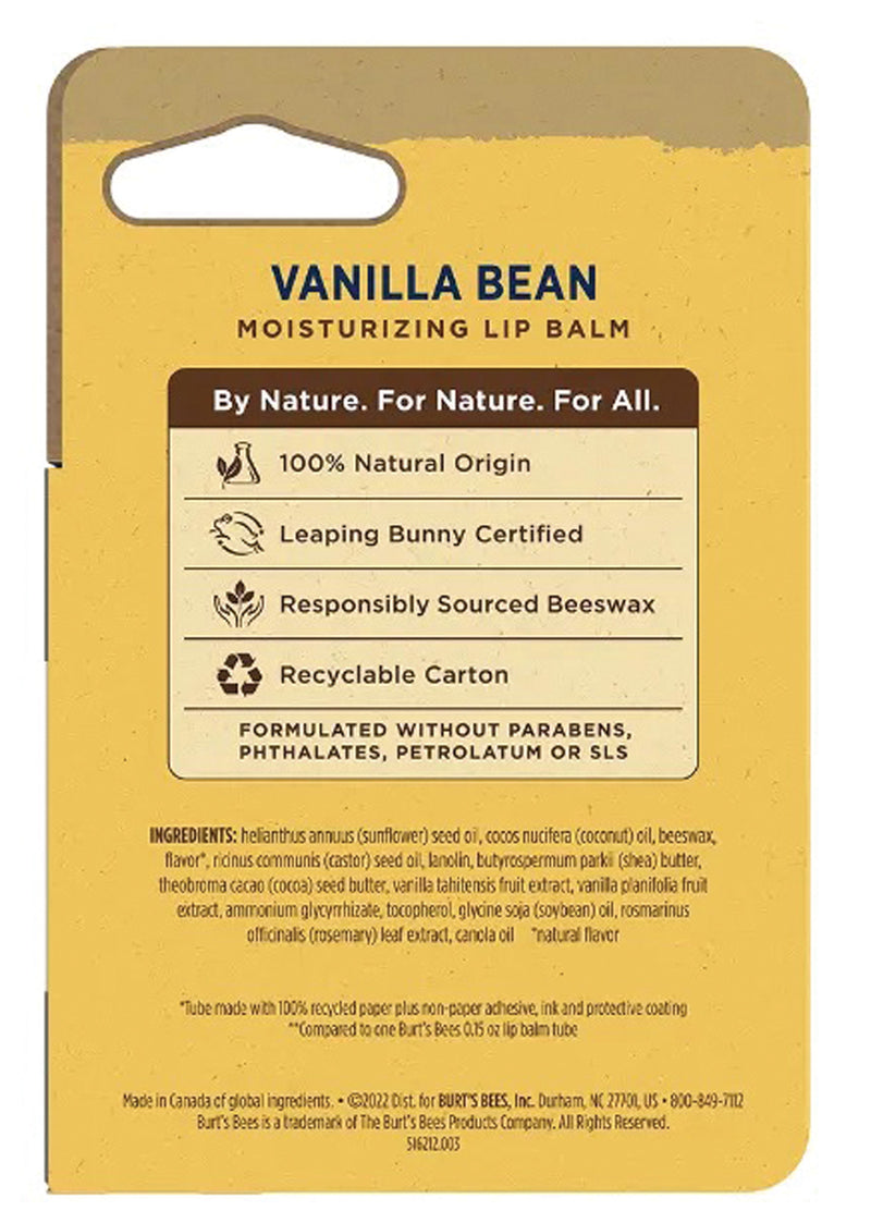 Load image into Gallery viewer, Burt's Bees Lip Balm Vanilla P Tube .34oz