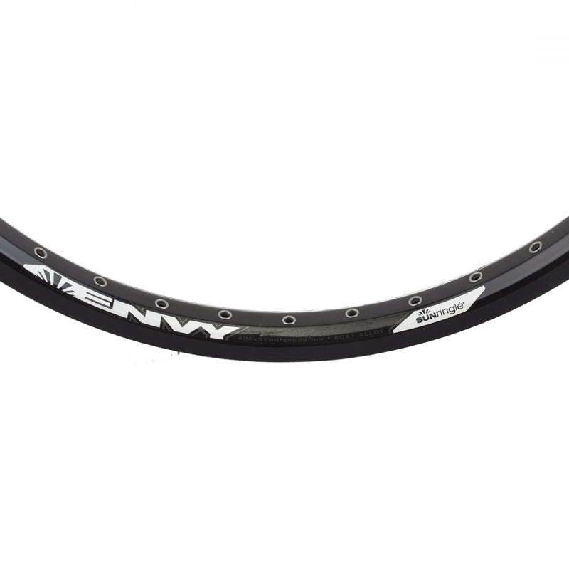 Load image into Gallery viewer, Envy RR Sun Ringle 20in Envy RR Black 36 Eyeletted Spoke Holes and Welded Seam