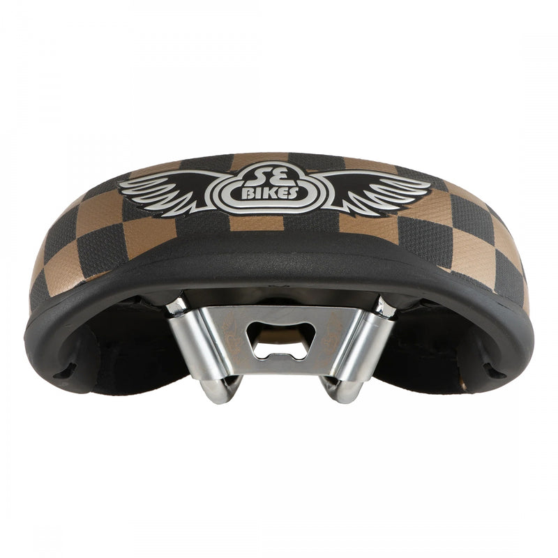 Load image into Gallery viewer, Se Bikes SE Seat BMX Unisex Gld/Blk Checkerboard