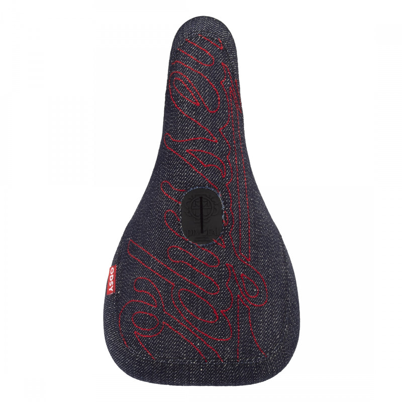 Load image into Gallery viewer, Odyssey Big-Stitch Slim Saddle BMX Unisex Denim/Red