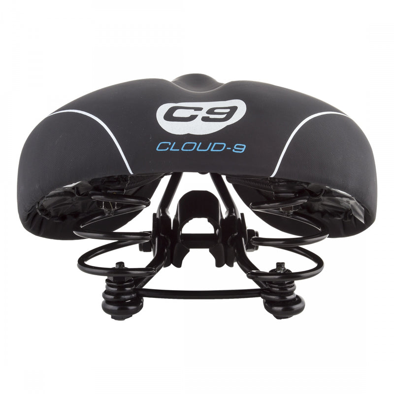 Load image into Gallery viewer, Cloud-9 Unisex Bicycle Comfort Seat Spring - Black Vinyl Steel Rails