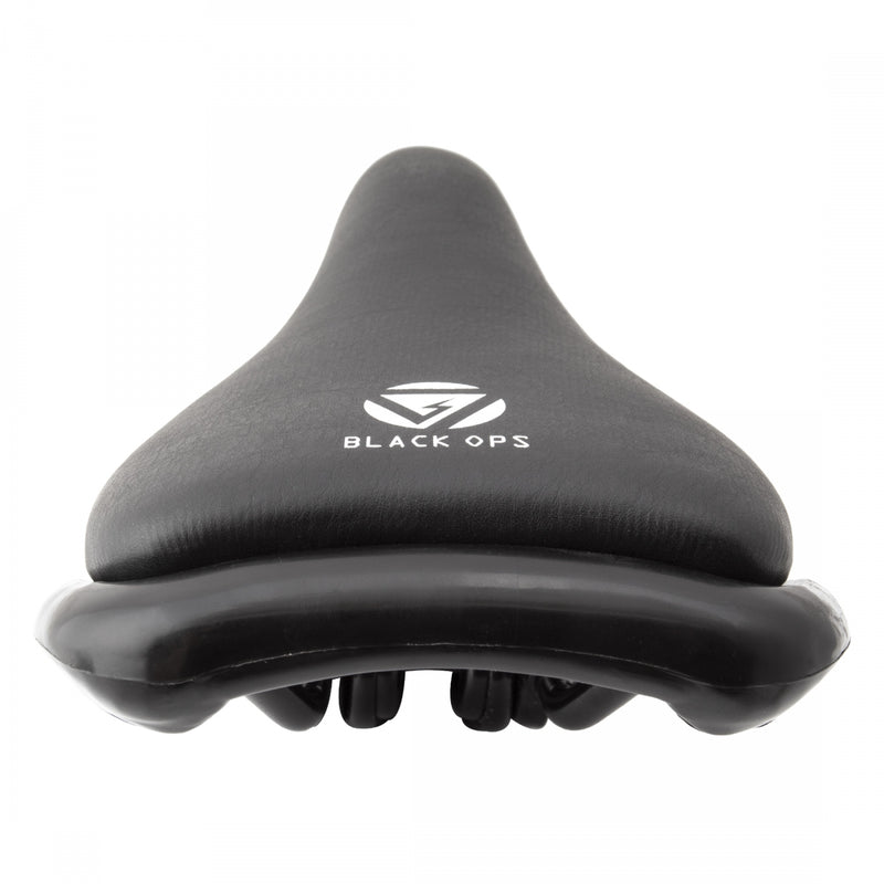 Load image into Gallery viewer, Black Ops Drop Nose BMX Saddle - Black Synthetic Material Unisex