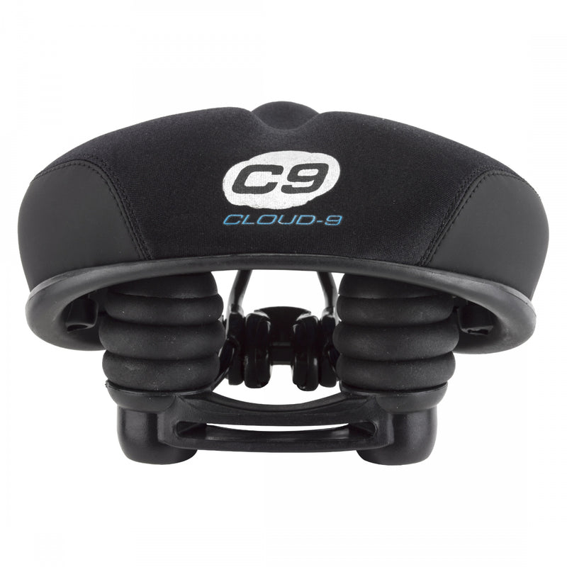 Load image into Gallery viewer, Cloud-9 Mens Bicycle Comfort Saddle - Black Lycra Cover Steel Rails