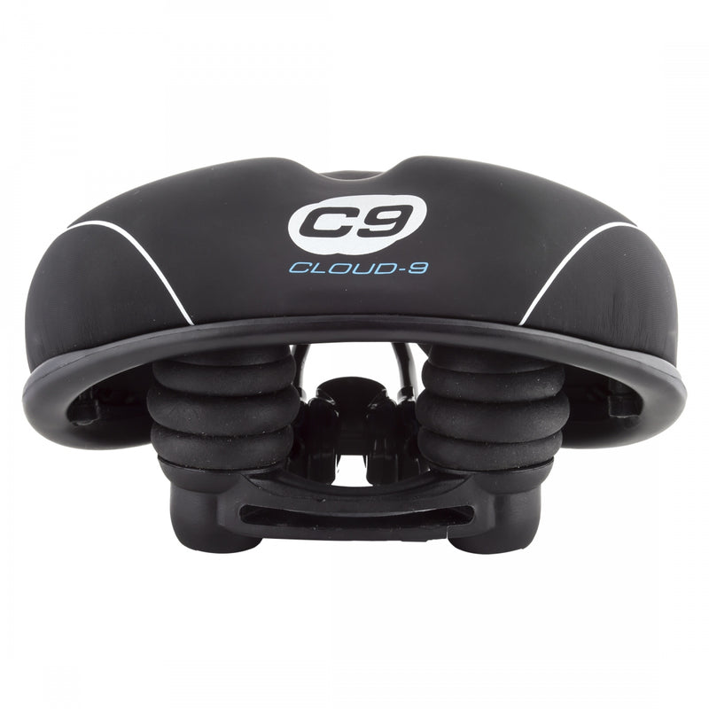 Load image into Gallery viewer, Cloud-9 Ladies Bicycle Comfort Saddle - Black Vinyl Cover Steel Rails