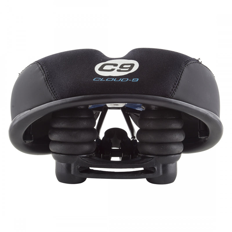Load image into Gallery viewer, Cloud-9 Ladies Bicycle Comfort Saddle - Black Lycra Cover Steel Rails