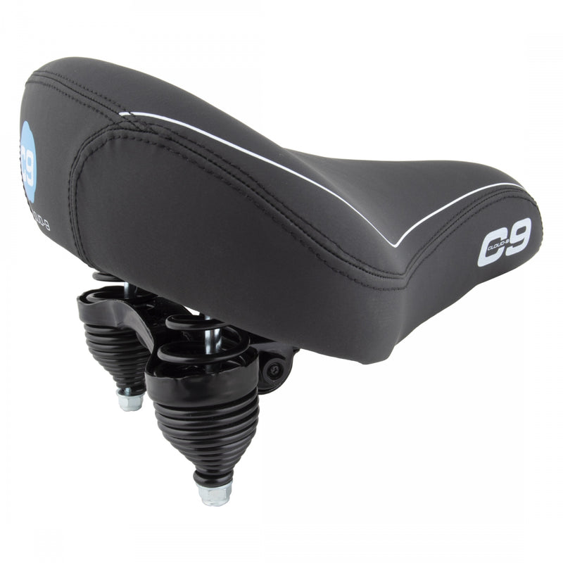 Load image into Gallery viewer, Cloud-9 Unisex Bicycle Comfort Seat Cruiser - Black Vinyl Cover Steel Rails