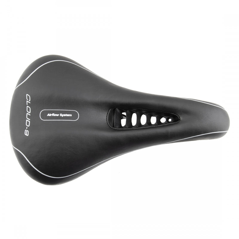 Load image into Gallery viewer, Cloud-9 Unisex Youth Cut Out Bicycle Comfort Seat - Black Vinyl Cover Steel
