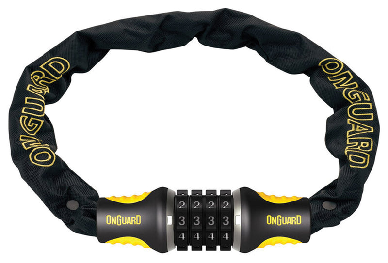 Load image into Gallery viewer, Onguard Combination Chain Lock 6mm 2`6`/76.2cm Black Titanium Reinforced
