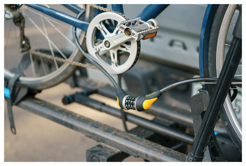 Load image into Gallery viewer, OnGuard Akita Resettable Combo Cable Lock 6' x 12mm Diameter Gray Coiled