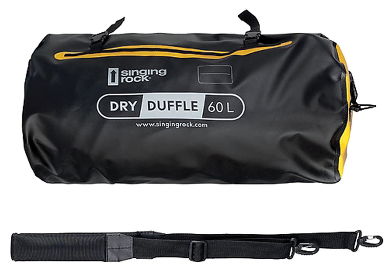 Load image into Gallery viewer, Singing Rock Dry Duffle 60L: Waterproof Storage Solution in Black/Yellow