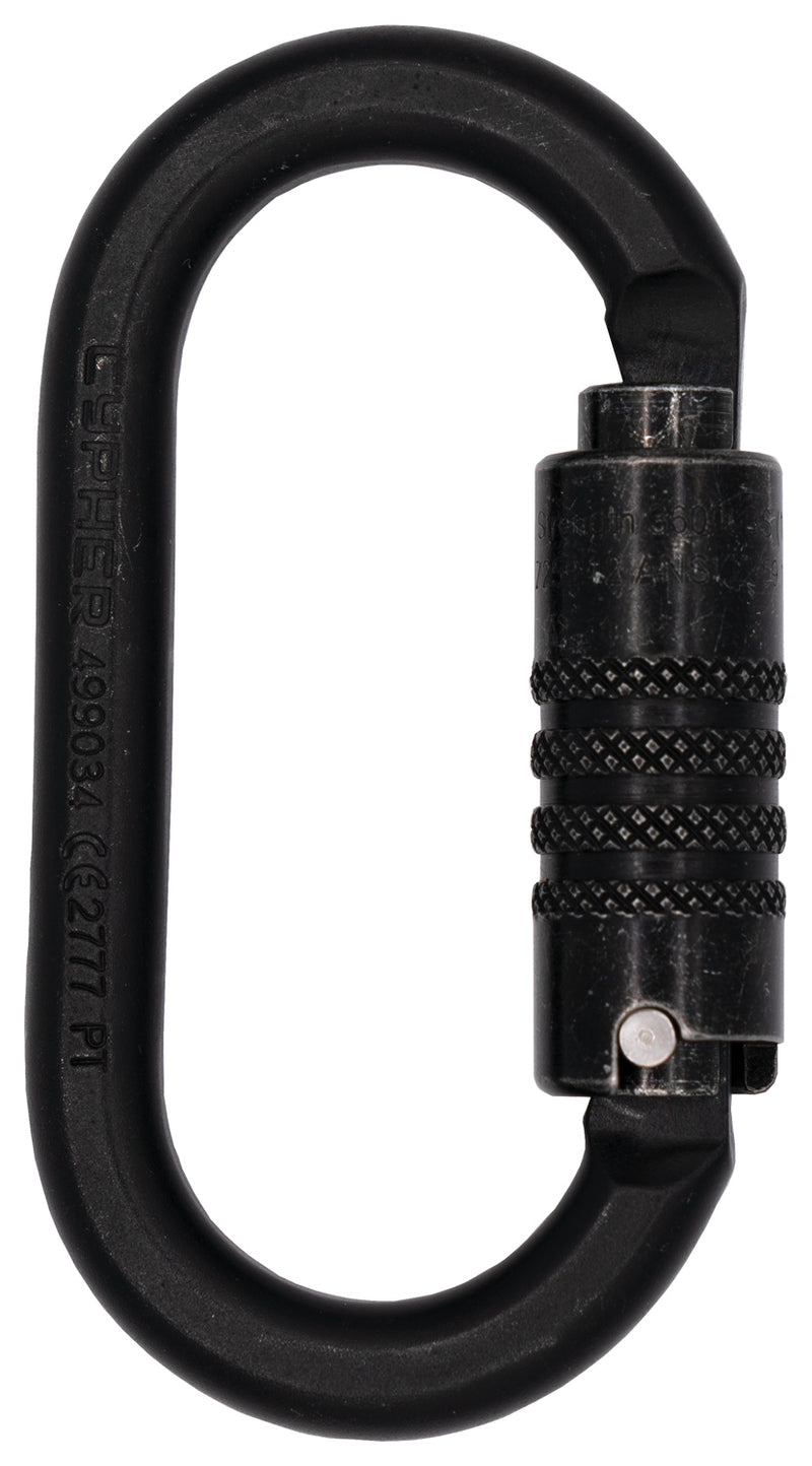 Load image into Gallery viewer, Premium Cypher G Series Oval 3AL ANSI Black Zinc-Coated Padlock