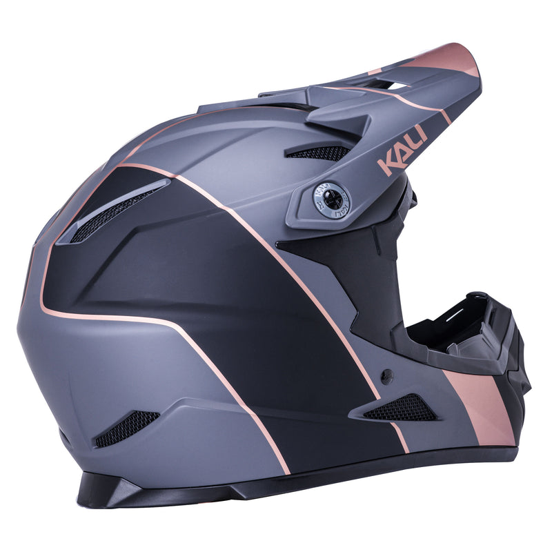 Load image into Gallery viewer, Kali Zoka Stripe Full Face Helmet, Large, Black/Bronze NLA