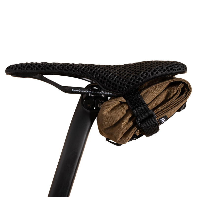 Load image into Gallery viewer, Snek Roll Top Saddle and Frame Bag - Coyote Brown