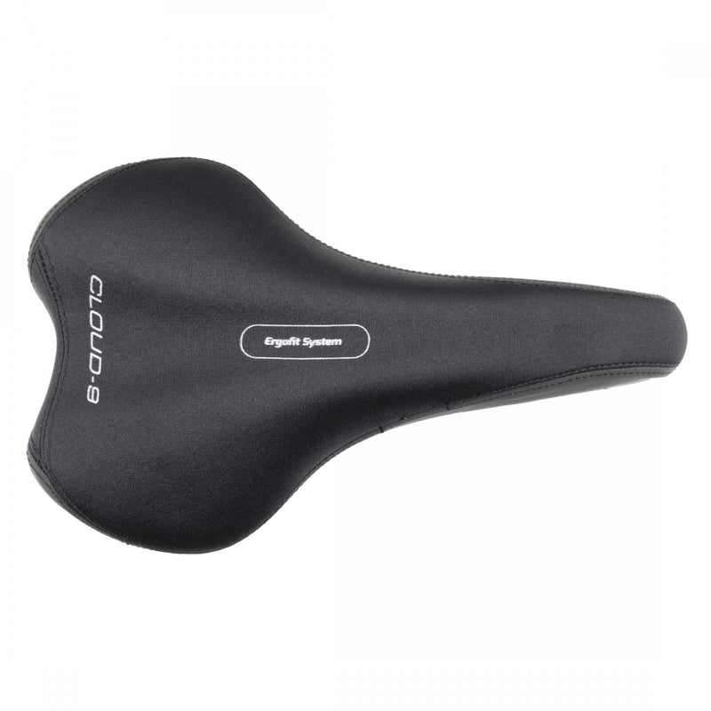 Load image into Gallery viewer, Cloud-9 Mens Bicycle Comfort Sport Seat Anatomic Relief - Black Steel Rails
