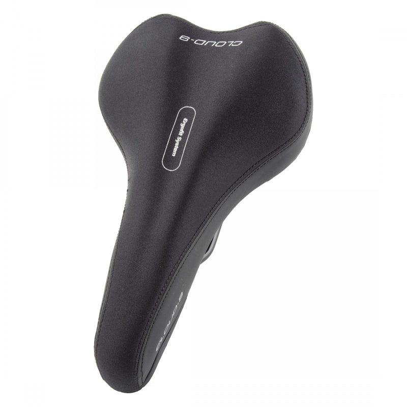 Load image into Gallery viewer, Cloud-9 Mens Bicycle Comfort Sport Seat Anatomic Relief - Black Steel Rails
