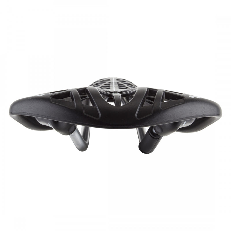 Load image into Gallery viewer, Tioga D-Spyder BMX Seat - Black 126mm Width Chromoly Rails Web Design