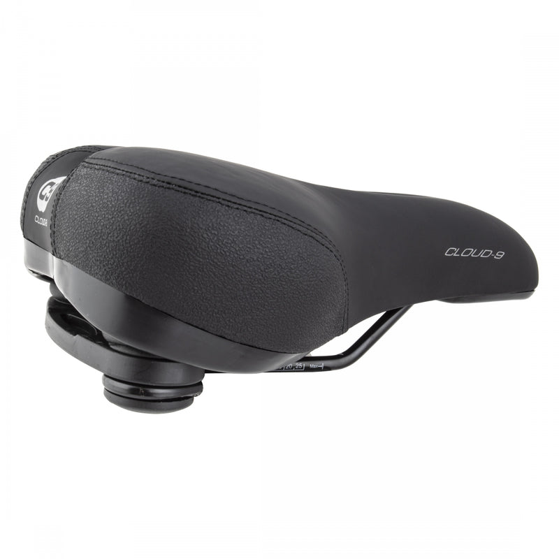 Load image into Gallery viewer, Cloud-9 Unisex Commuter Bicycle Comfort Seat - Black Steel Rails Unisex