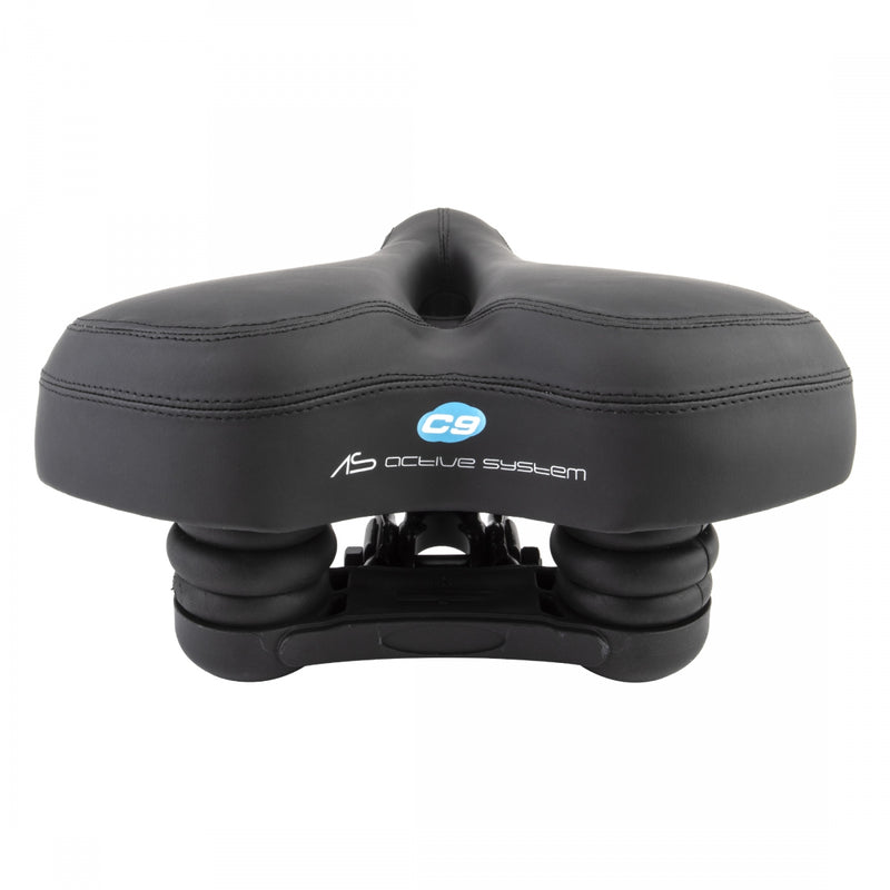 Load image into Gallery viewer, Cloud-9 Unisex Bicycle Comfort Seat - Black Emarald Cover Steel Rails