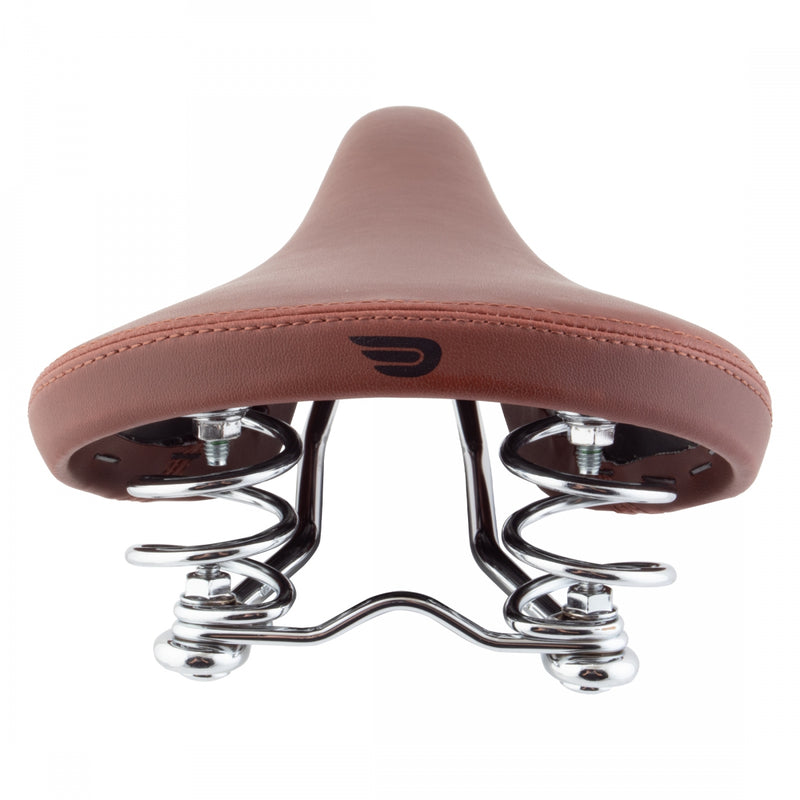 Load image into Gallery viewer, Pure Cycles City Classic Saddle - Brown Steel Rails PVC Cover Unisex