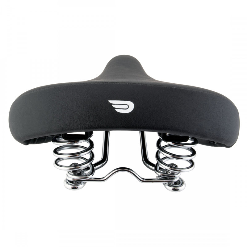 Load image into Gallery viewer, Pure Cycles City Comfy Saddle - Black Steel Rails PVC Cover Unisex