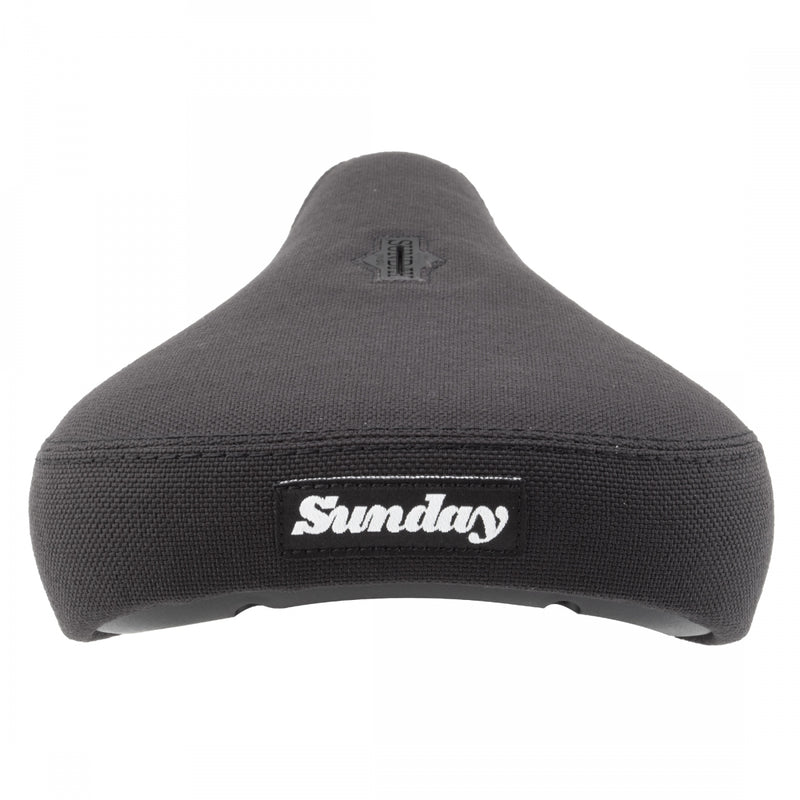 Load image into Gallery viewer, Sunday Duck Canvas BMX Seat - Black Pivotal 3 Panel Canvas Construction