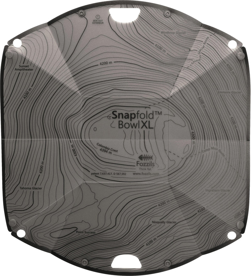Load image into Gallery viewer, Fozzils Snapfold Bowl XL Set - Convenient Grey Plates & Bowls Combo