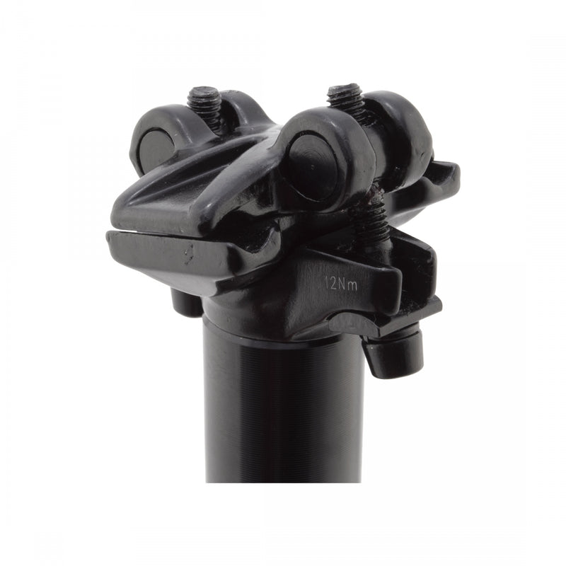 Load image into Gallery viewer, Origin8 Pro Fit Seatpost 27.2mm 400mm Blk Micro-Adjust 2 Bolt Clamp