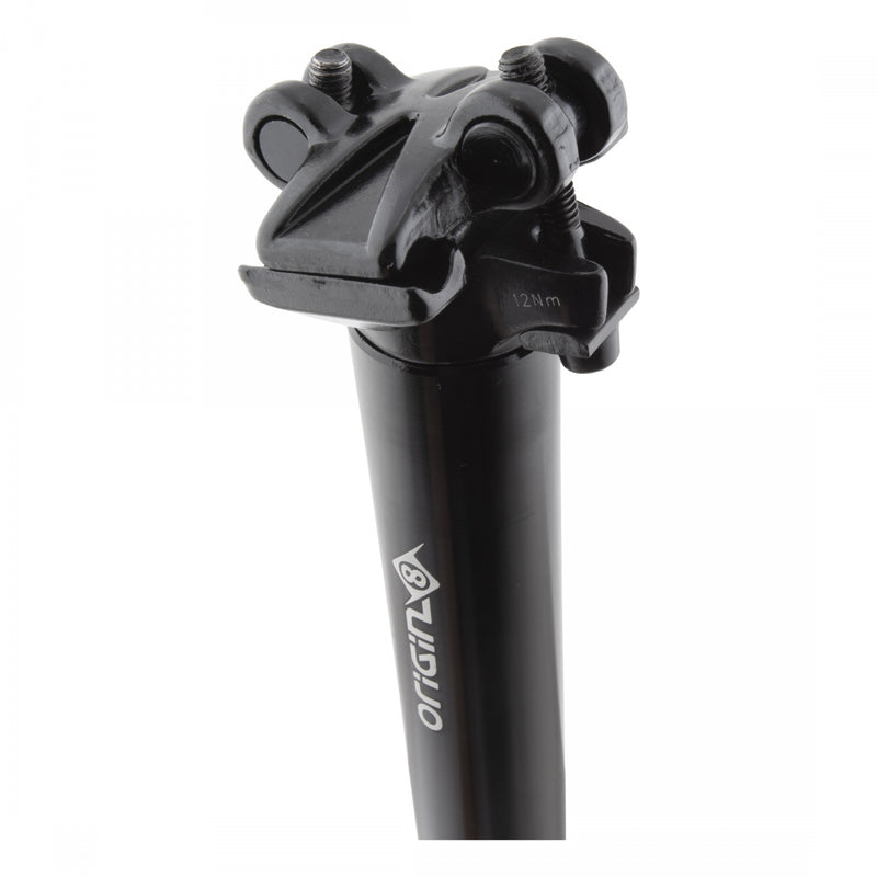 Load image into Gallery viewer, Origin8 Pro Fit Seatpost 30.9mm 400mm Blk Micro-Adjust 2 Bolt Clamp