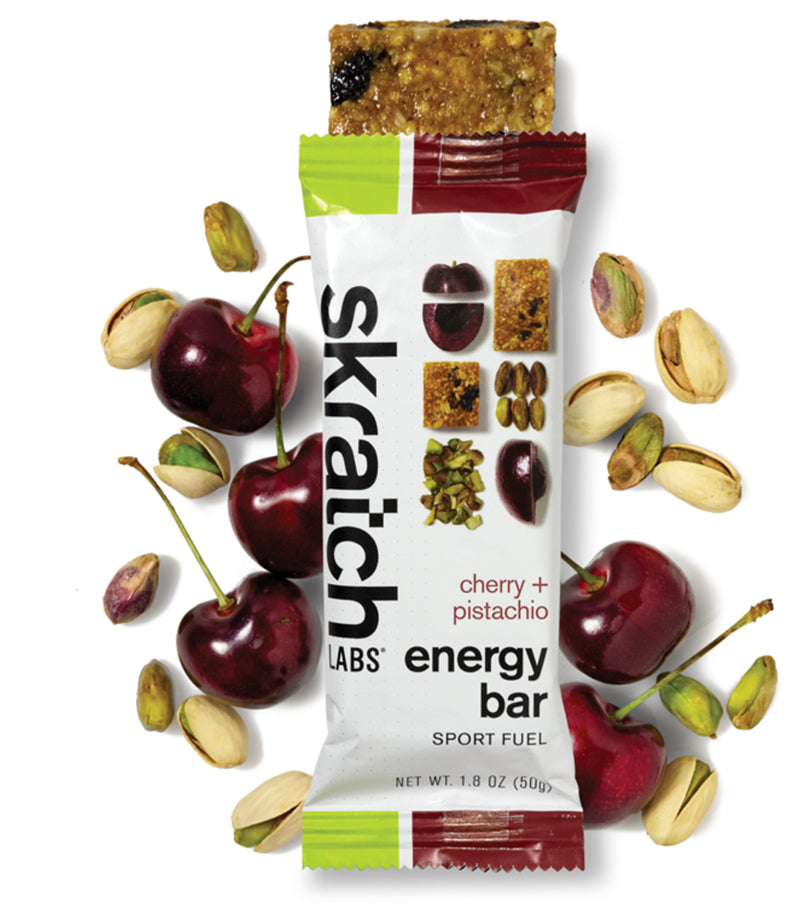 Load image into Gallery viewer, Skratch Labs Anytime Energy Bars: Cherry Pistachio - Fuel Your Day Anytime! Pack of 12