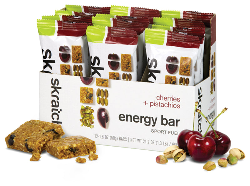 Load image into Gallery viewer, Skratch Labs Anytime Energy Bars: Cherry Pistachio - Fuel Your Day Anytime! Pack of 12