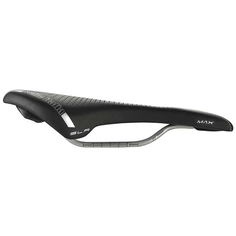Load image into Gallery viewer, Selle Italia Max SLR Gel Superflow Saddle - Black 145mm Width Titanium Rail