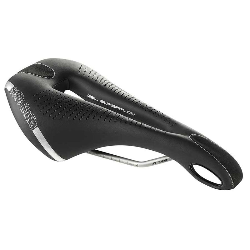Load image into Gallery viewer, Selle Italia Max Flite Gel Superflow Saddle - Black Titanium 290mm Length, 146mm Width