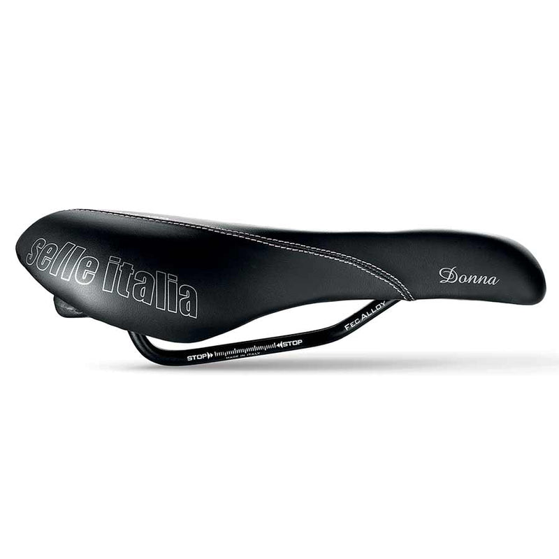 Load image into Gallery viewer, Selle Italia Donna Gel Flow Saddle - Black 152mm Width Manganese Rails