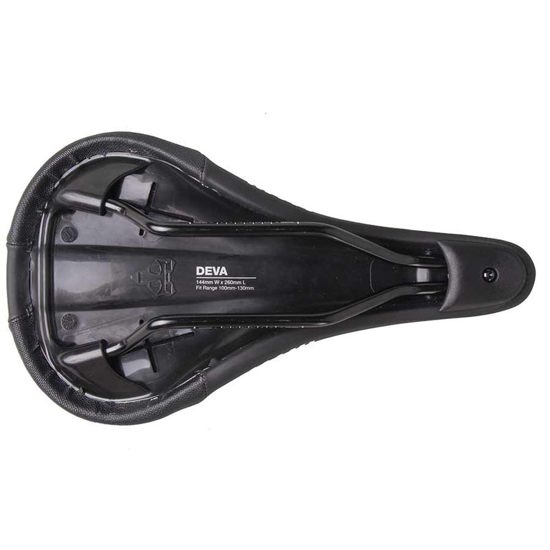 Load image into Gallery viewer, WTB Deva Saddle - Black 260mm Width Steel Rails Lightweight Padding