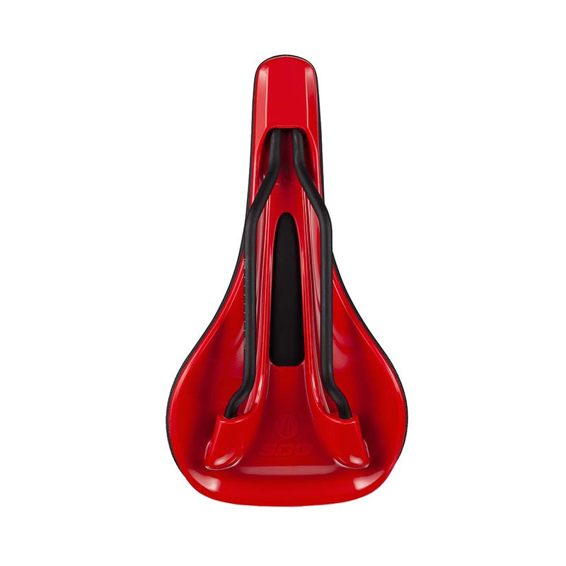 Load image into Gallery viewer, SDG Components Bel-Air V3 Lux-Alloy, Saddle, 260 x 140mm, Unisex, 236g, Black/Red