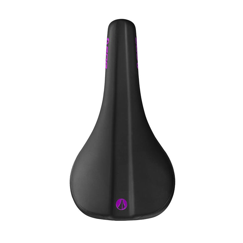 Load image into Gallery viewer, SDG Bel Air V3 Saddle - Black/Purple 140mm Width Lux Alloy Rails Unisex