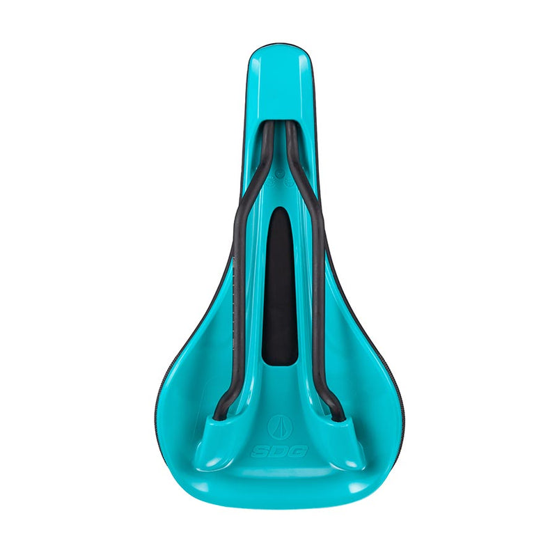 Load image into Gallery viewer, SDG Bel Air V3 Saddle - Turquoise/Black 140mm Width Deep Peri-Canal