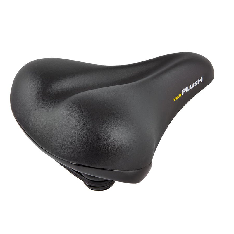 Load image into Gallery viewer, Velo Elasto D2 Plush Comfort Saddle, 264 x 220mm, 854g, Black