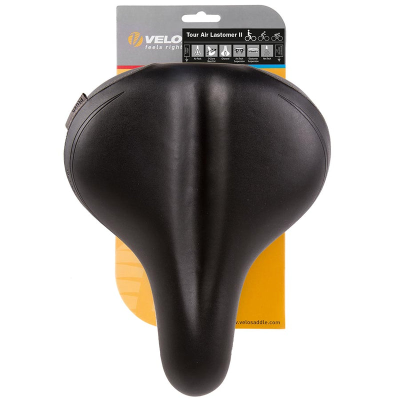 Load image into Gallery viewer, Velo Tour Air Comfort Saddle, 272 x 210mm, 665g, Black