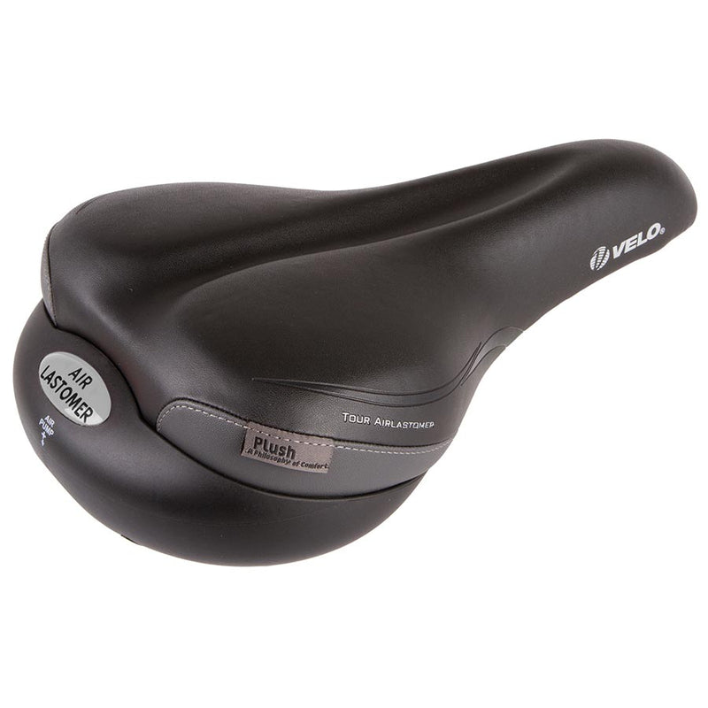 Load image into Gallery viewer, Velo Tour Air-Lastomer Comfort, Saddle, 270 x 180mm, 665g, Black