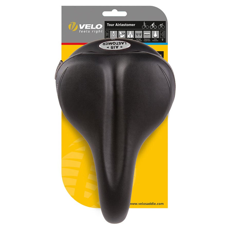 Load image into Gallery viewer, Velo Tour Air-Lastomer Comfort, Saddle, 270 x 180mm, 665g, Black