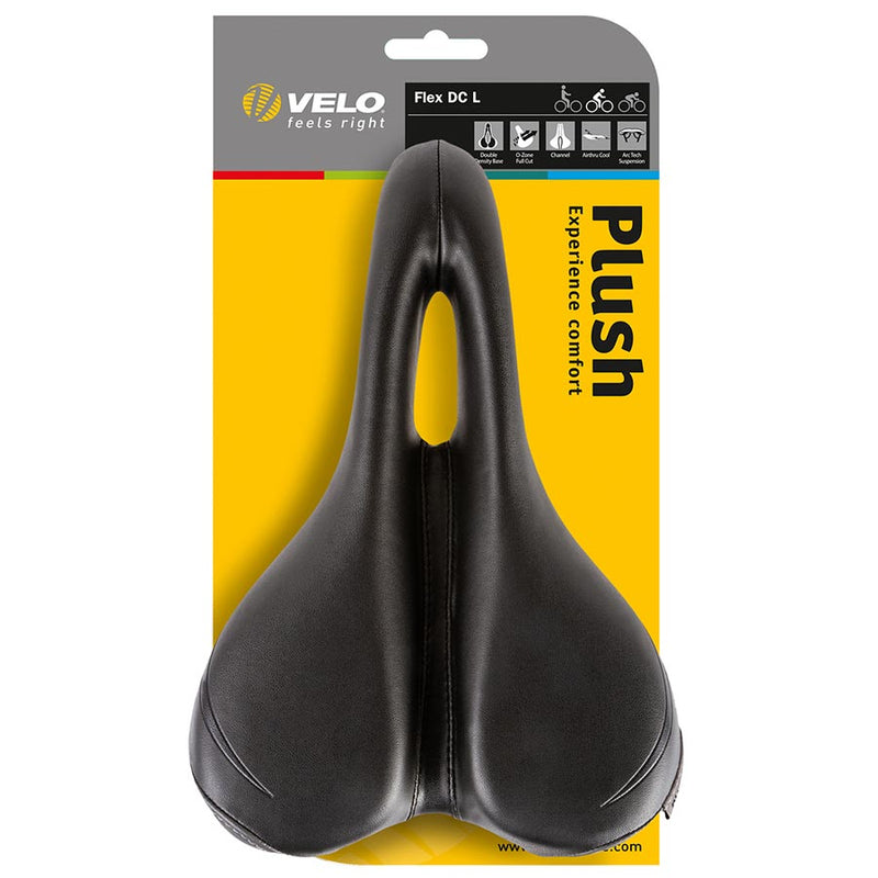 Load image into Gallery viewer, Velo Flex DC Touring Saddle 242 x 151mm, Women, 386g, Black