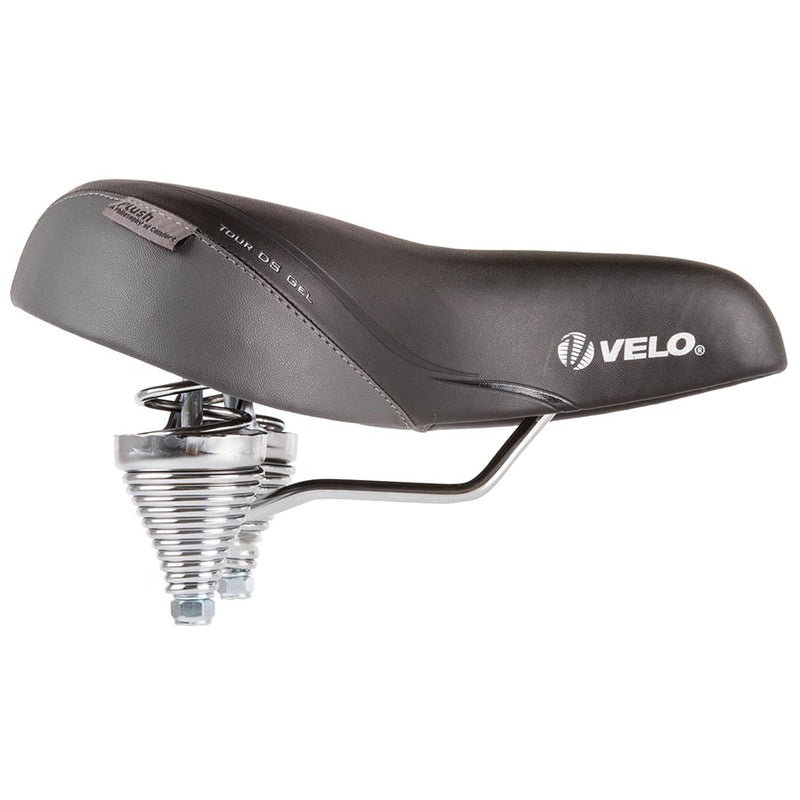 Load image into Gallery viewer, Velo Tour DS Gel Comfort Saddle, 265 x 255mm, Black