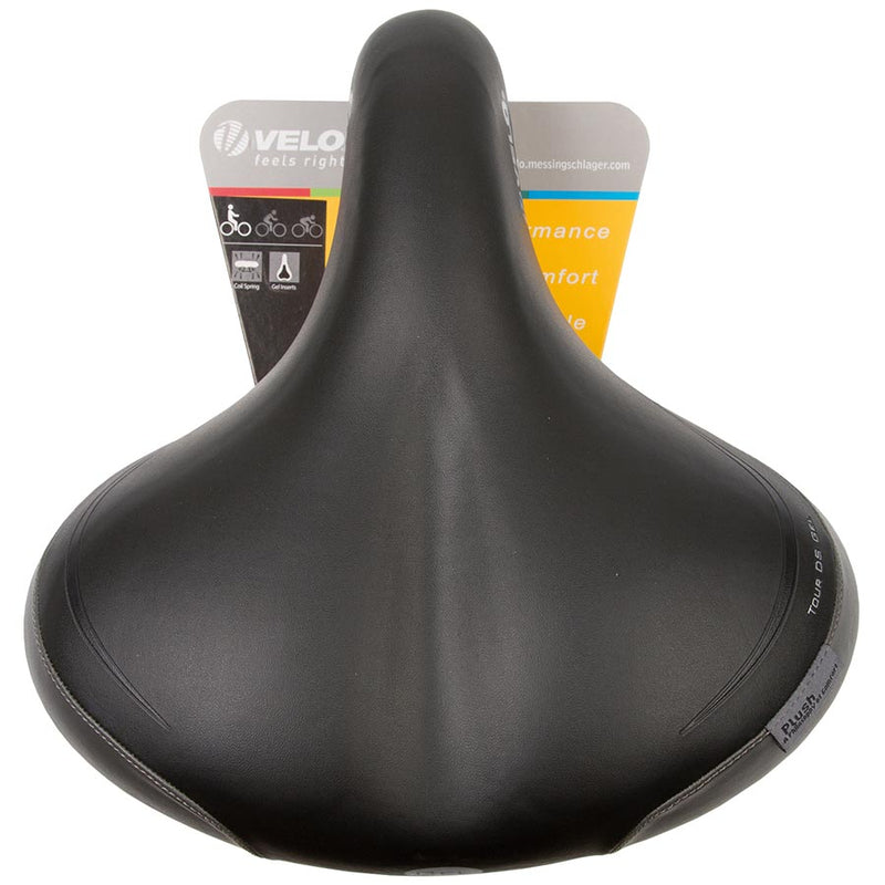 Load image into Gallery viewer, Velo Tour DS Gel Comfort Saddle, 265 x 255mm, Black